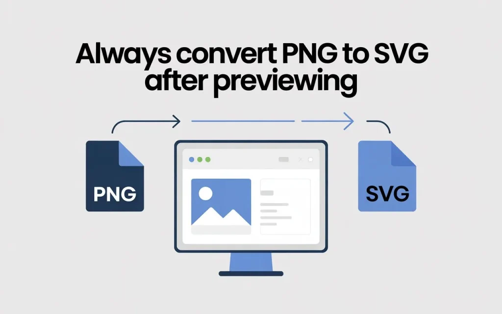 Always Convert PNG to SVG After Previewing Convert PNG to SVG